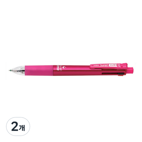 제브라 스라리 멀티펜 B4SA11 0.7mm, 퍼플, 2개
