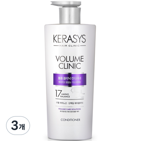 케라시스 볼륨 클리닉 단백질 컨디셔너 플로럴 파우더향, 600ml, 3개