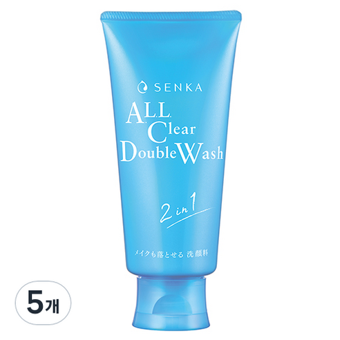 센카 올 클리어 더블 워시 A 클렌징 폼, 120g, 5개