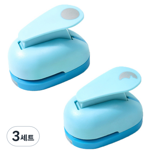 알로데 블리스 모양 펀치 2종 세트, 3세트, 14번(원형, 달)