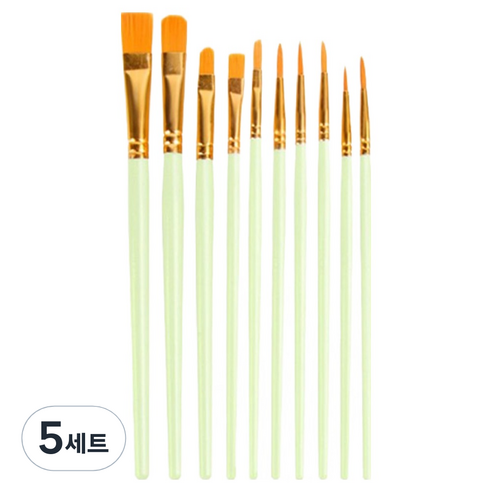 씨티 수채화붓 세트 민트, 5세트, 10종