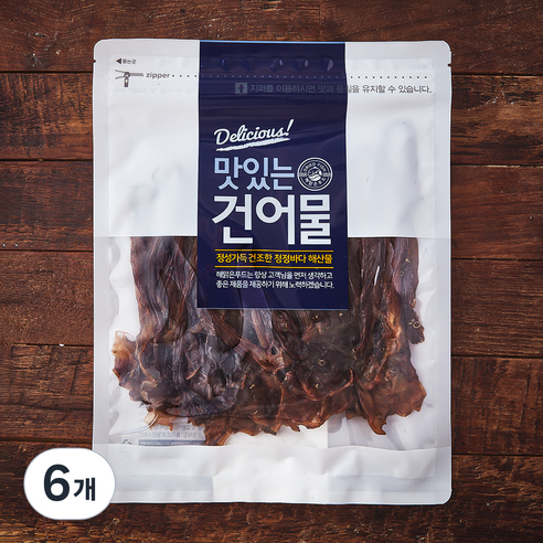 해맑은푸드 추억의 조미오징어 다리, 6개, 100g