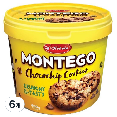 코코라 몬테고 초코칩쿠키 바스켓, 400g, 6개
