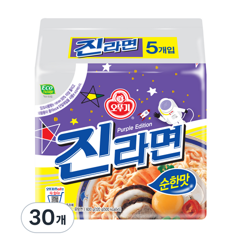 오뚜기 진라면 순한맛 120g, 30개