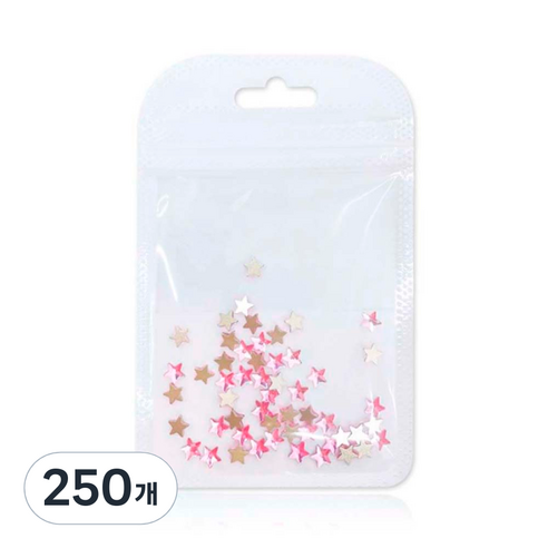 메이브라운 네일스톤 대용량 별 네일파츠 6 x 6 mm, 핑크, 5개