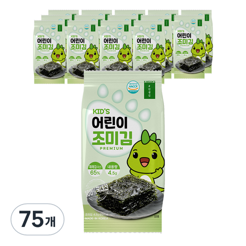 청산에 어린이 조미김, 4.5g, 75개