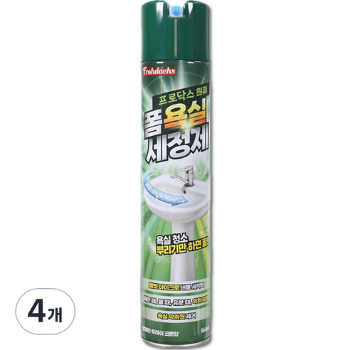 프로닥스 원큐 폼 다용도 욕실 세정제, 4개, 560ml