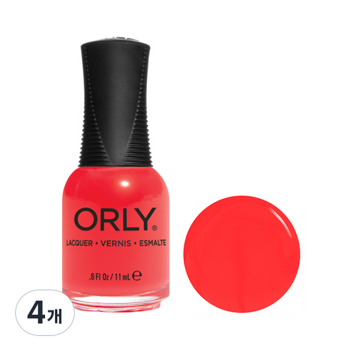 오를리 네일컬러 매니큐어 11ml, 2020083 핫 펄슈트, 4개