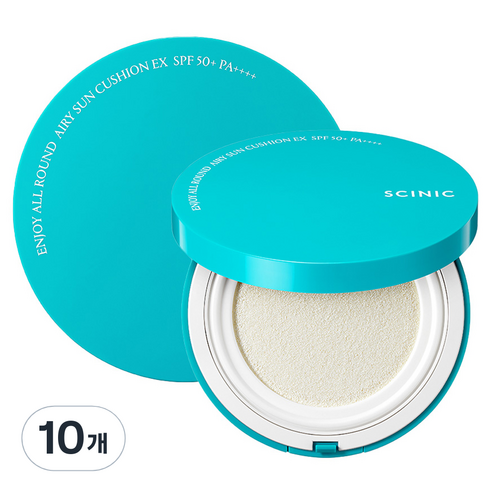 싸이닉 엔조이 올라운드 에어리 선쿠션 EX SPF50+ PA++++, 25g, 10개