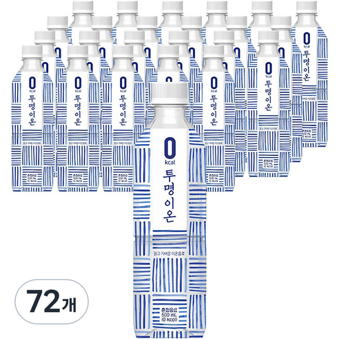 동원 투명 이온 제로, 500ml, 72개