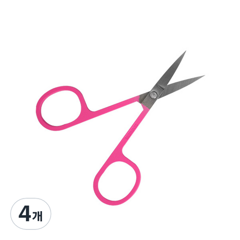 와이츄 속눈썹 가위, 핑크, 4개