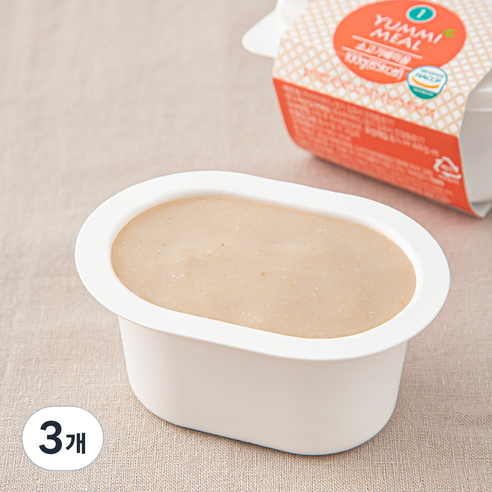 얌이밀 초기 만4~6개월 이유식, 혼합맛(소고기/배), 100g, 3개