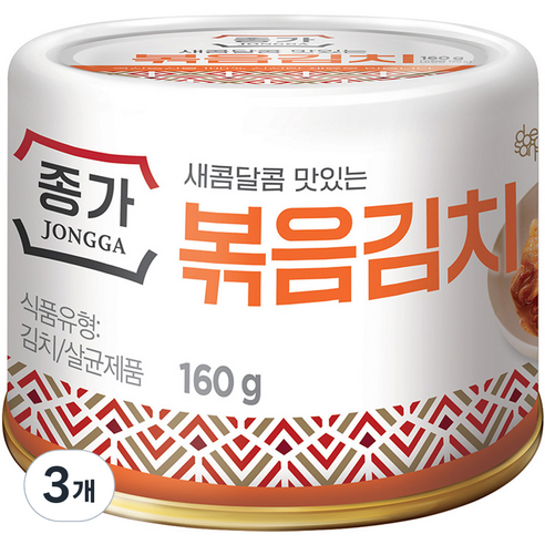 종가 고소한맛 볶음김치, 160g, 3개