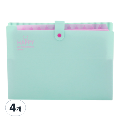 아베른 12칸 스마일 마카롱 바인더, 민트, 4개