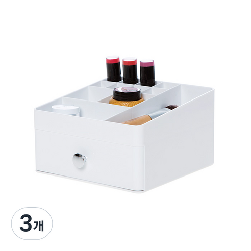 피아노 데스크오거나이져 1단, 화이트, 3개