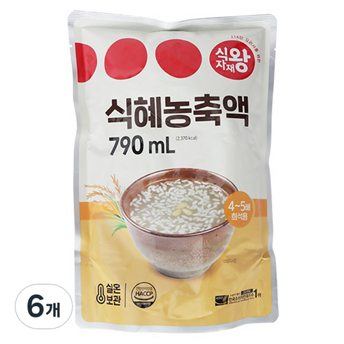 식자재왕 식혜농축액, 790ml, 6개