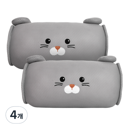 피스모터 토리토리 햄스터 목쿠션, 제키 그레이, 4개