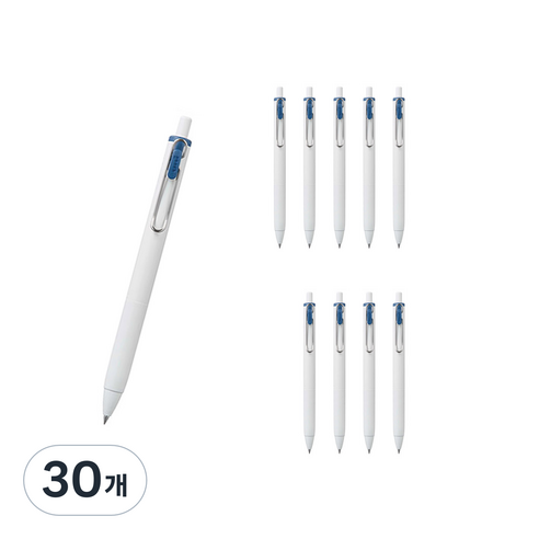 유니볼 원 중성 잉크펜 0.5mm, 블루블랙, 30개