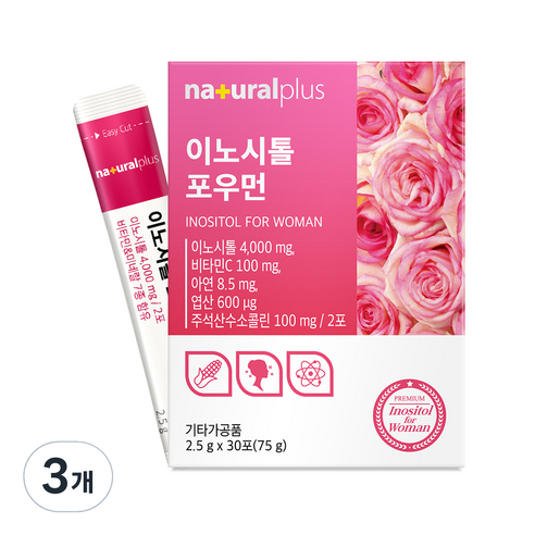 내츄럴플러스 이노시톨 포우먼 30포 1박스, 3개