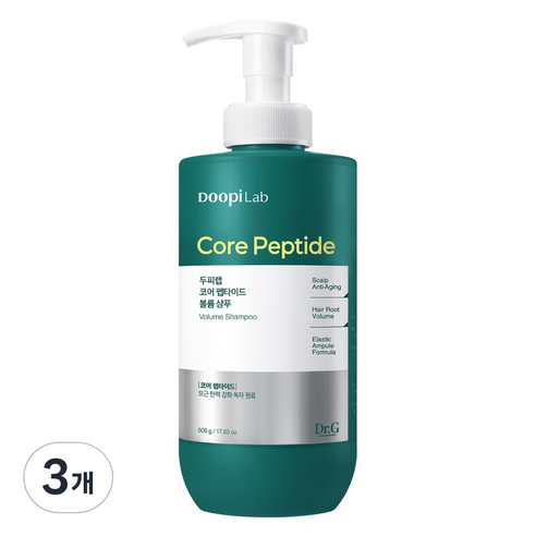 닥터지 두피랩 코어 펩타이드 볼륨 샴푸, 500g, 3개