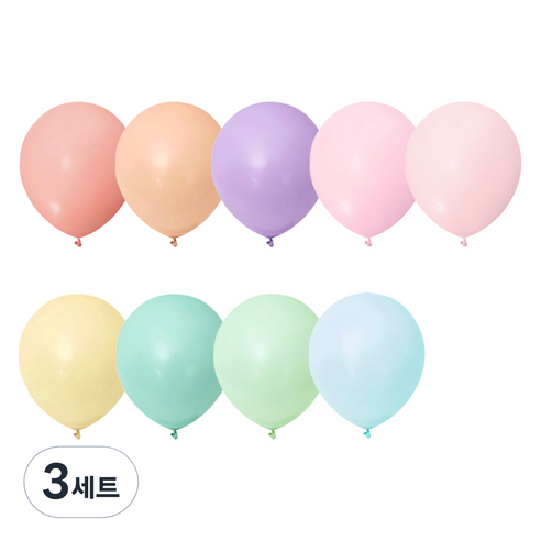 마카롱 풍선 30cm 50p 세트, 혼합색상, 3세트