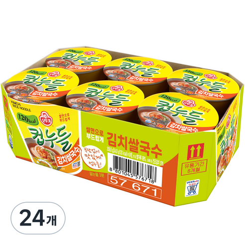 오뚜기 컵누들 김치쌀국수, 34.8g, 24개