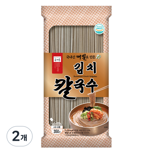 봉평촌 메밀 김치 칼국수, 350g, 2개