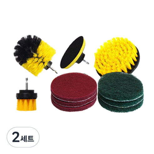 빌리네집 전동 청소솔 10종, 혼합색상, 2세트