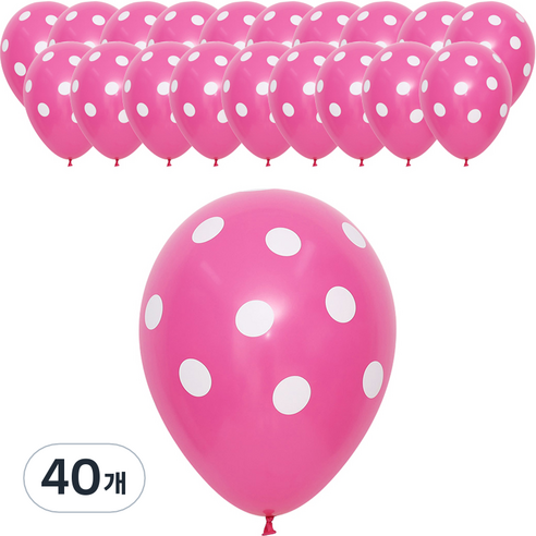 셈퍼텍스 풍선 도트 30cm, 푸치샤, 40개