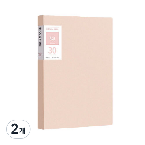 서류정리 A4 클리어파일 30p, 핑크, 2개