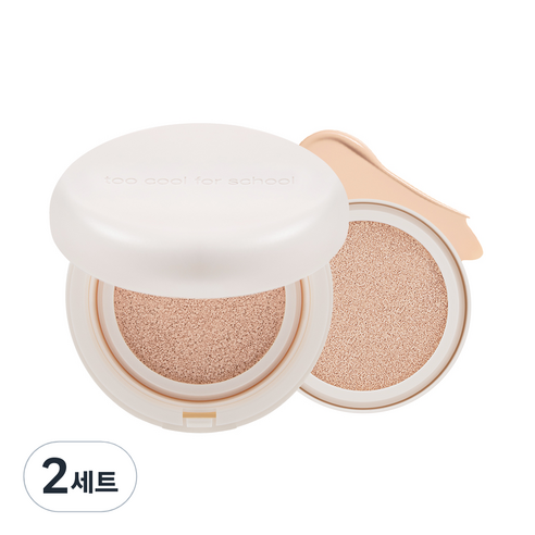 투쿨포스쿨 픽싱 누드 핏 쿠션 본품 12g + 리필 12g 세트, 2C호 쿨 페탈, 2개