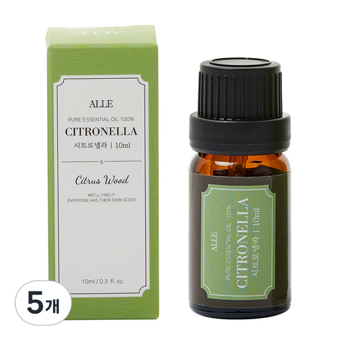 알레 퓨어 에센셜 오일 백프로 시트로넬라, 10ml, 5개