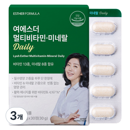 에스더포뮬러 여에스더 멀티비타민 미네랄 Daily 30g, 3개, 30정