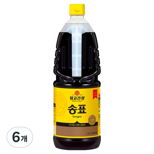 송표 몽고간장, 1.8L, 6개