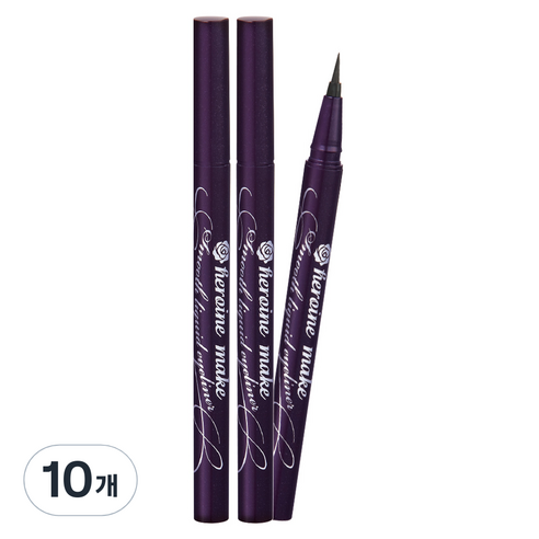 키스미 히로인메이크 스무스 슈퍼 킵 리퀴드 아이라이너 0.4ml, 01 딥블랙, 10개