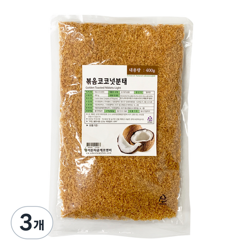 이든타운에프앤비 볶음코코넛분태, 400g, 3개