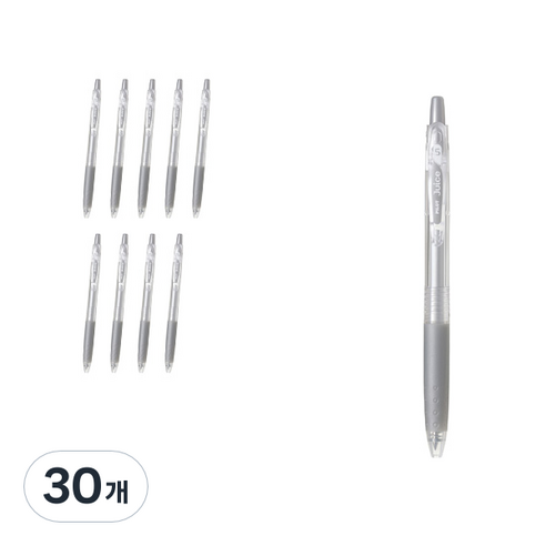 파이롯트 쥬스 젤잉크펜 0.5mm LJU-10EF, 메탈릭실버, 30개