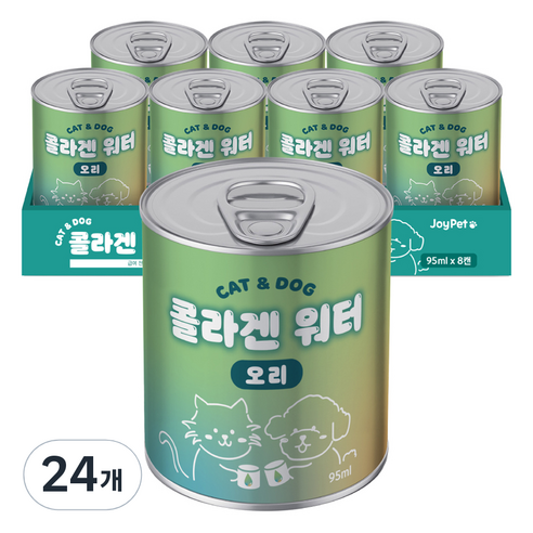 조이펫 반려동물 간식 콜라겐 워터, 오리, 95ml, 24개