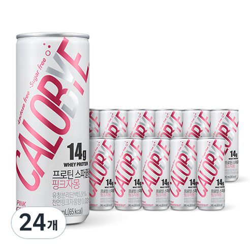 프로틴 스파클링 무설탕 핑크자몽 탄산음료, 240ml, 24개