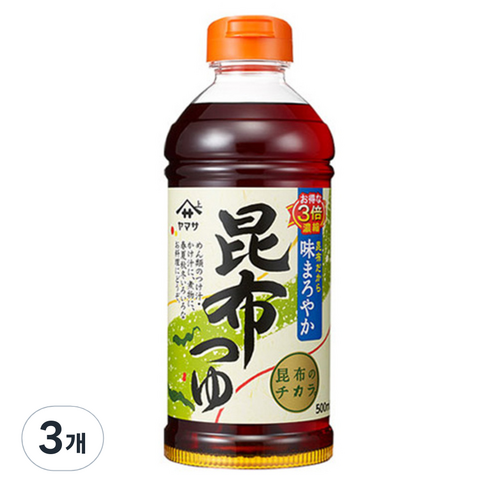 야마사 다시마 장유, 500ml, 3개