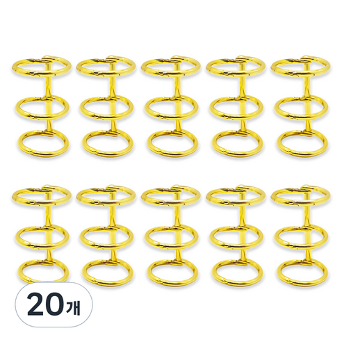 코히모 3공 다꾸 메탈 바인더링 20mm 4W139, 골드, 20개