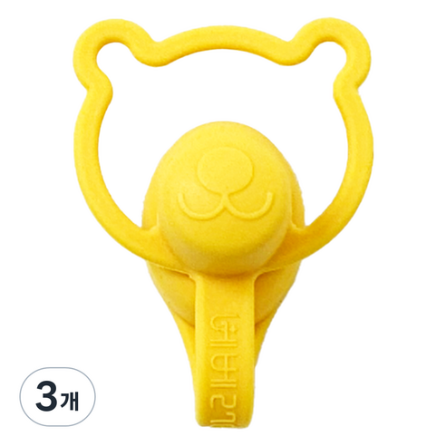베베2781 유아용 이유식 파우치 흘림방지 토퍼, 100ml, 3개, C 2 옐로우
