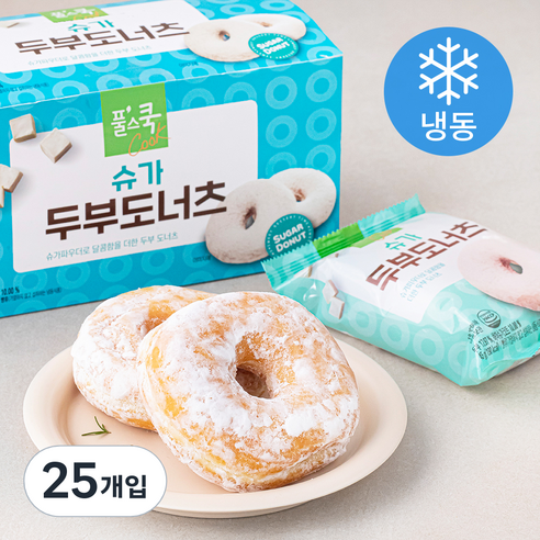 풀스쿡 슈가 두부 도너츠 (냉동), 45g, 5개입, 5박스