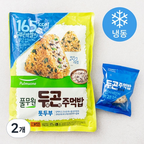 풀무원 두부곤약 주먹밥 톳두부 (냉동), 475g, 2개
