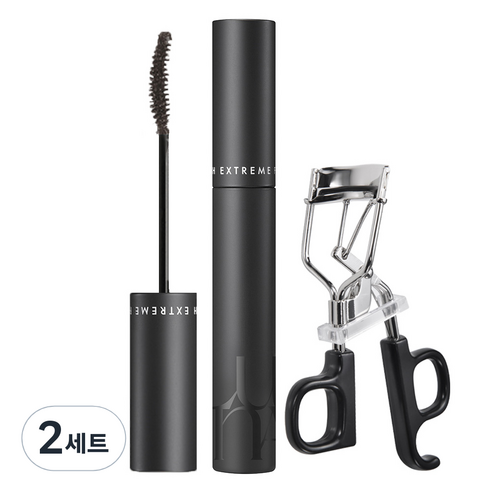 루나 래쉬 익스트림 픽싱 마스카라 7.5g + 컬 픽싱 뷰러 세트, 2세트, 3호 애쉬(마스카라)