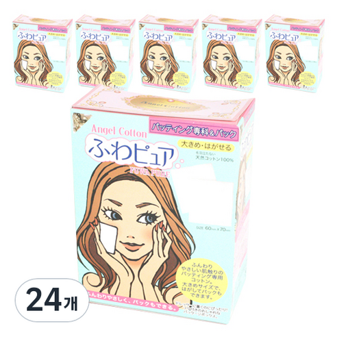 코튼라보 후아 퓨어 패팅 화장솜, 24개, 60개입