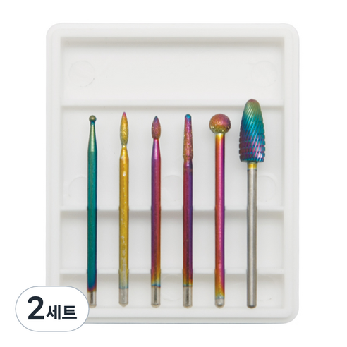 아이빛 에스엠에코랩 네일드릴 비트세트 04, 혼합색상, 2세트