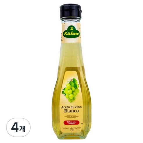 퀴네 화이트 와인 식초, 4개, 250ml