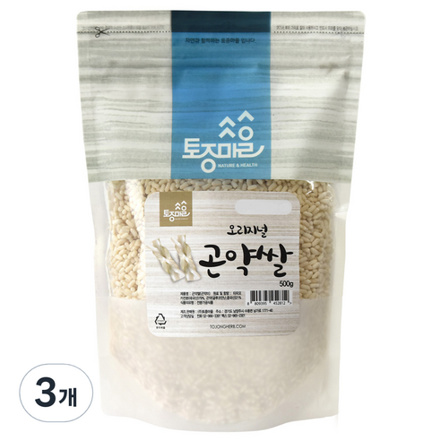토종마을 곤약쌀, 500g, 3개