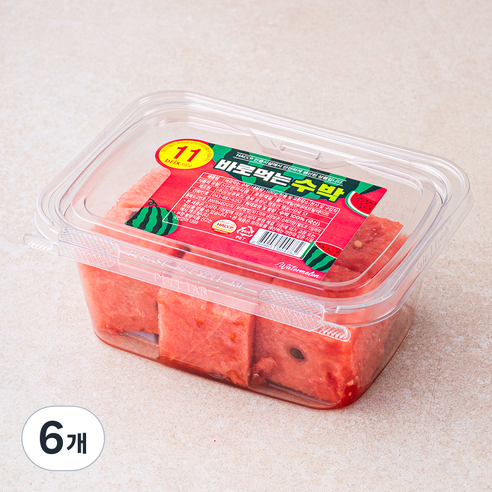 바로먹는수박, 500g, 6개